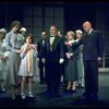 Sandy Faison as Grace (2L), Andrea McArdle as Annie (4L) and Reid Shelton as Daddy Warbucks (R) in a scene from the Broadway production of the musical "Annie."