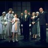 Sandy Faison as Grace (2L), Andrea McArdle as Annie (4L) and Reid Shelton as Daddy Warbucks (R) in a scene from the Broadway production of the musical "Annie."