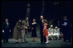 Sandy Faison as Grace, Andrea McArdle as Annie and Reid Shelton as Daddy Warbucks (C) in a scene from the Broadway production of the musical "Annie."