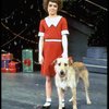 Actress Andrea McArdle as Annie w. Sandy in a scene from the Broadway production of the musical "Annie."