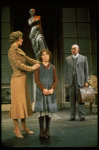 Actors Andrea McArdle as Annie and Reid Shelton as Daddy Warbucks and Sandy Faison as Grace in a scene from the Broadway production of the musical "Annie."