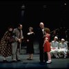 Actors Andrea McArdle as Annie and Reid Shelton as Daddy Warbucks and Sandy Faison as Grace (C) in a scene from the Broadway production of the musical "Annie."