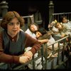 Actress Andrea McArdle as Annie (L) w. Danielle Brisebois (3L) and orphans in a scene from the Broadway production of the musical "Annie."
