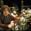 Actress Andrea McArdle as Annie (L) w. Danielle Brisebois (3L) and orphans in a scene from the Broadway production of the musical "Annie."