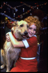 Actress Shelley Bruce as Annie w. Sandy in a scene from the Broadway production of the musical "Annie."