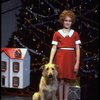 Actress Shelley Bruce as Annie w. Sandy in a scene from the Broadway production of the musical "Annie."