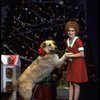 Actress Shelley Bruce as Annie w. Sandy in a scene from the Broadway production of the musical "Annie."