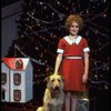 Actress Shelley Bruce as Annie w. Sandy in a scene from the Broadway production of the musical "Annie."