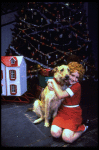 Actress Shelley Bruce as Annie w. Sandy in a scene from the Broadway production of the musical "Annie."