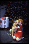 Actress Shelley Bruce as Annie w. Sandy in a scene from the Broadway production of the musical "Annie."