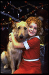 Actress Shelley Bruce as Annie w. Sandy in a scene from the Broadway production of the musical "Annie."