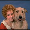 Actress Shelley Bruce as Annie w. Sandy in a scene from the Broadway production of the musical "Annie."