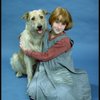 Actress Shelley Bruce as Annie w. Sandy in a scene from the Broadway production of the musical "Annie."