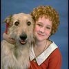 Actress Shelley Bruce as Annie w. Sandy in a scene from the Broadway production of the musical "Annie."