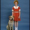 Actress Shelley Bruce as Annie w. Sandy in a scene from the Broadway production of the musical "Annie."