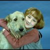 Actress Shelley Bruce as Annie w. Sandy in a scene from the Broadway production of the musical "Annie."