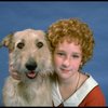 Actress Shelley Bruce as Annie w. Sandy in a scene from the Broadway production of the musical "Annie."