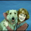 Actress Shelley Bruce as Annie w. Sandy in a scene from the Broadway production of the musical "Annie."