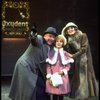 Shelley Bruce as Annie, Reid Shelton as Daddy Warbucks and Sandy Faison as Grace in a scene from the Broadway production of the musical "Annie."