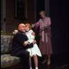 Shelley Bruce as Annie, Reid Shelton as Daddy Warbucks and Sandy Faison as Grace in a scene from the Broadway production of the musical "Annie."