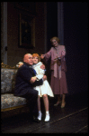 Shelley Bruce as Annie, Reid Shelton as Daddy Warbucks and Sandy Faison as Grace in a scene from the Broadway production of the musical "Annie."