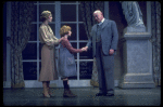 Shelley Bruce as Annie, Reid Shelton as Daddy Warbucks and Sandy Faison as Grace in a scene from the Broadway production of the musical "Annie."