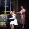 Shelley Bruce as Annie, Reid Shelton as Daddy Warbucks and Sandy Faison as Grace in a scene from the Broadway production of the musical "Annie."