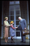 Shelley Bruce as Annie, Reid Shelton as Daddy Warbucks and Sandy Faison as Grace in a scene from the Broadway production of the musical "Annie."