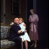 Shelley Bruce as Annie, Reid Shelton as Daddy Warbucks and Sandy Faison as Grace in a scene from the Broadway production of the musical "Annie."