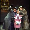 Shelley Bruce as Annie, Reid Shelton as Daddy Warbucks and Sandy Faison as Grace in a scene from the Broadway production of the musical "Annie."