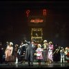 Shelley Bruce as Annie, Reid Shelton as Daddy Warbucks and Sandy Faison as Grace in a scene from the Broadway production of the musical "Annie."