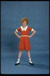 Actress Shelley Bruce as Annie in a scene from the Broadway production of the musical "Annie."