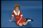 Actress Shelley Bruce as Annie in a scene from the Broadway production of the musical "Annie."