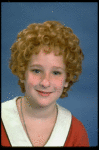 Actress Shelley Bruce as Annie in a scene from the Broadway production of the musical "Annie."