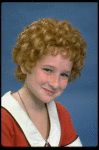 Actress Shelley Bruce as Annie in a scene from the Broadway production of the musical "Annie."