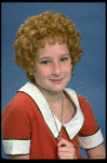 Actress Shelley Bruce as Annie in a scene from the Broadway production of the musical "Annie."