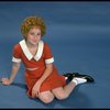 Actress Shelley Bruce as Annie in a scene from the Broadway production of the musical "Annie."