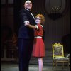 Actors Shelley Bruce as Annie and Reid Shelton as Daddy Warbucks in a scene from the Broadway production of the musical "Annie."