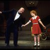 Actors Shelley Bruce as Annie and Reid Shelton as Daddy Warbucks in a scene from the Broadway production of the musical "Annie."