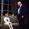 Actors Shelley Bruce as Annie and Reid Shelton as Daddy Warbucks in a scene from the Broadway production of the musical "Annie."