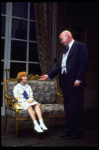 Actors Shelley Bruce as Annie and Reid Shelton as Daddy Warbucks in a scene from the Broadway production of the musical "Annie."