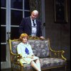 Actors Shelley Bruce as Annie and Reid Shelton as Daddy Warbucks in a scene from the Broadway production of the musical "Annie."