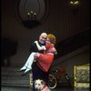 Actors Shelley Bruce as Annie and Reid Shelton as Daddy Warbucks w. Sandy in a scene from the Broadway production of the musical "Annie."