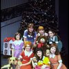 Shelley Bruce as Annie w. Sandy, Danielle Brisebois Sarah Jessica Parker and orphans in a scene from the Broadway production of the musical "Annie."