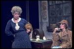 Shelley Bruce as Annie, Dorothy Loudon as Miss Hannigan and Sandy Faison as Grace in a scene from the Broadway production of the musical "Annie."