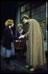 Shelley Bruce as Annie, Dorothy Loudon as Miss Hannigan and Sandy Faison as Grace in a scene from the Broadway production of the musical "Annie."