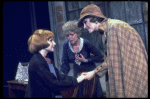 Shelley Bruce as Annie, Dorothy Loudon as Miss Hannigan and Sandy Faison as Grace in a scene from the Broadway production of the musical "Annie."