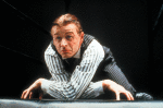 Dancer/actor Mikhail Baryshnikov as a bug in a scene from the stage adaptation of Franz Kafka's novel "Metamorphosis.".