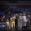 Actors Reid Shelton as Daddy Warbucks (3L) and Shelley Bruce as Annie (4L) in a scene from the Broadway production of the musical "Annie."