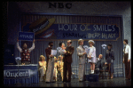 Actors Reid Shelton as Daddy Warbucks (3L) and Shelley Bruce as Annie (4L) in a scene from the Broadway production of the musical "Annie."